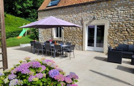 G&icirc;te n&deg;G4402 Audembert - Pas-de-Calais - Vue c&ocirc;t&eacute; jardin