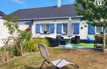 G&icirc;te n&deg;G622566 Oye-Plage - Pas-de-Calais - Jardin clos privatif avec salon de jardin, transats, barbecue, parasol et salon de d&eacute;tente