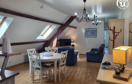 G&icirc;te n&deg;G622556 Echinghen - Pas-de-Calais - Pi&egrave;ce &agrave; vivre avec coin salon ouvert sur l'espace repas et la cuisine 