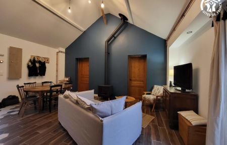 G&icirc;te n&deg;G622508 &Eacute;quihen-Plage - Pas-de-Calais - Pi&egrave;ce de vie avec coin repas, salon et cuisine &eacute;quip&eacute;e