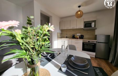 G&icirc;te n&deg;G622518 Wirwignes - Pas-de-Calais - Pi&egrave;ce de vie avec cuisine ouverte, salon et espace s&eacute;jour